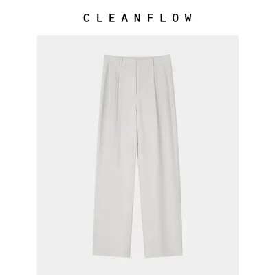 “30姆米真丝弹力重绉”CLEANFLOW | 气质百搭微锥中式休闲西裤女