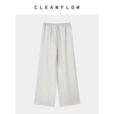 “蚀月炒色”CLEANFLOW | 100%纯亚麻轻巧松紧腰透气百搭休闲裤女